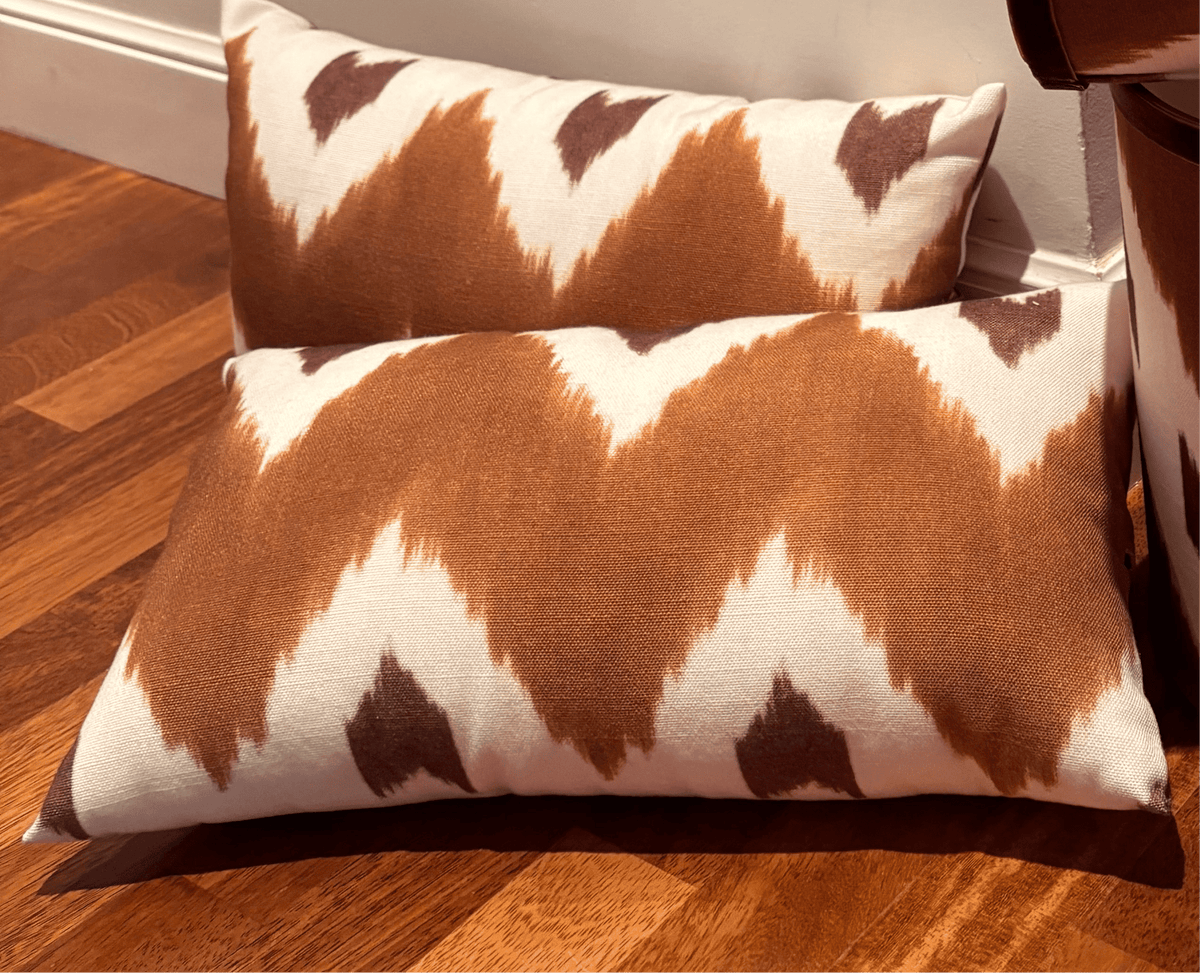 Cojín zig zag ocre