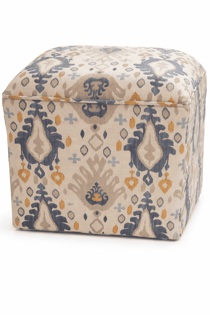 Puf tela half panamá ikat beige