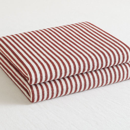 Plaid en tela rayas finas