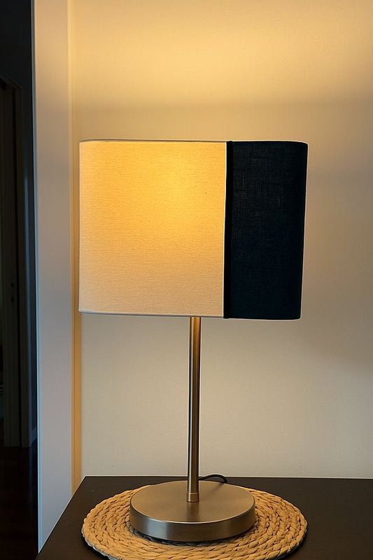 Pantalla rectangular combinada vertical terciopelo negro.