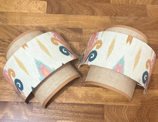 Aplique doble rafia y tela Sumba