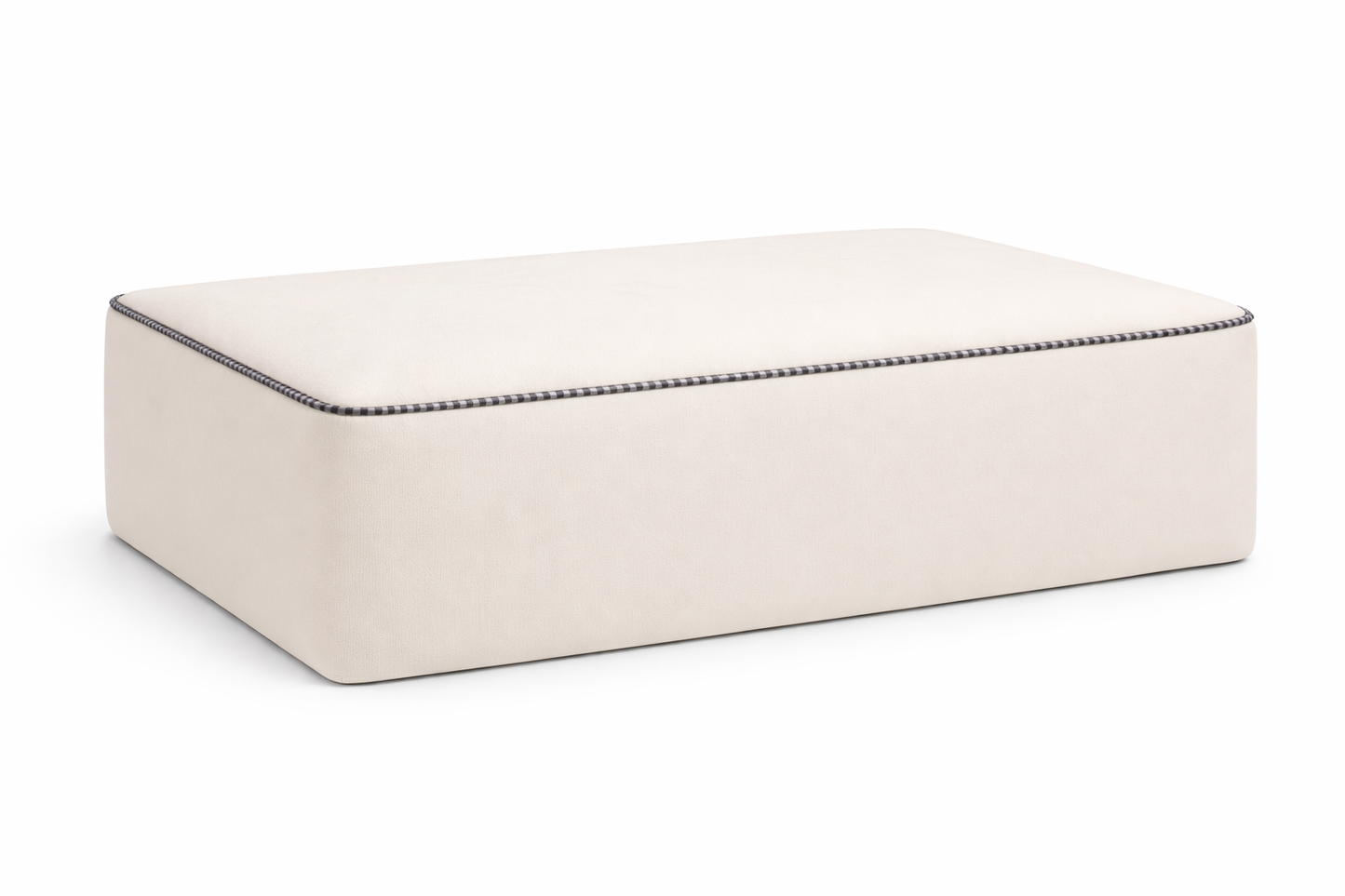 Mesa tapizada terciopelo y vivo vichy