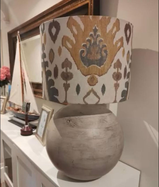 Pantalla Ikat Bali mostaza