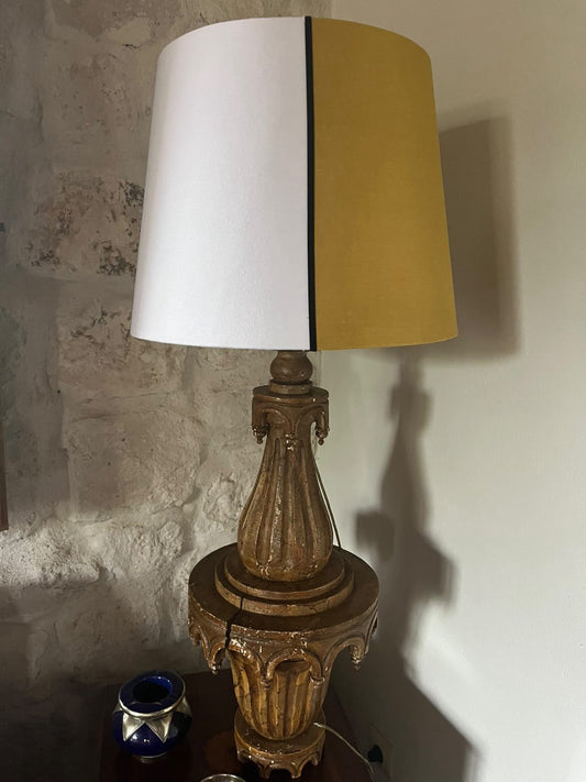 Pantalla cónica combinada lateral con interior faisanes.